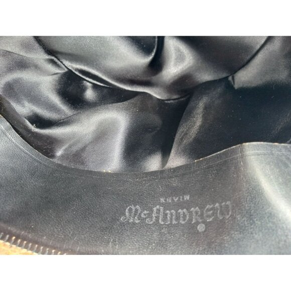 Hat Bowler Kevin McAndrew Brown Union Tag Size 7.5 Roderick St. Johns Feathers - Picture 13 of 16